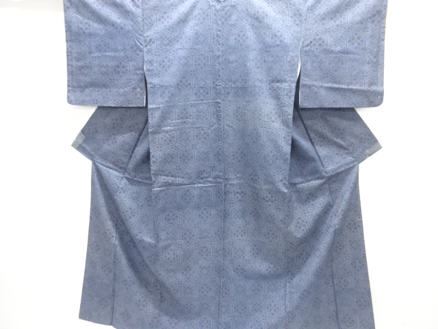 JAPANESE KIMONO / OSHIMA TSUMUGI / KIKKO WITH FLOWER